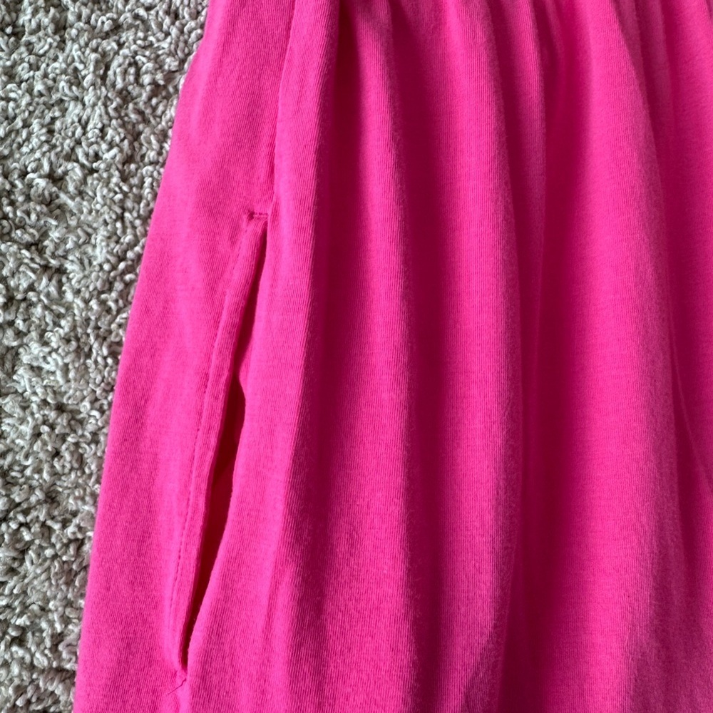 Pink Sleeveless Maxi Dress Maxi Peasant Dress Preppy tiered dress size large - Picture 8 of 9